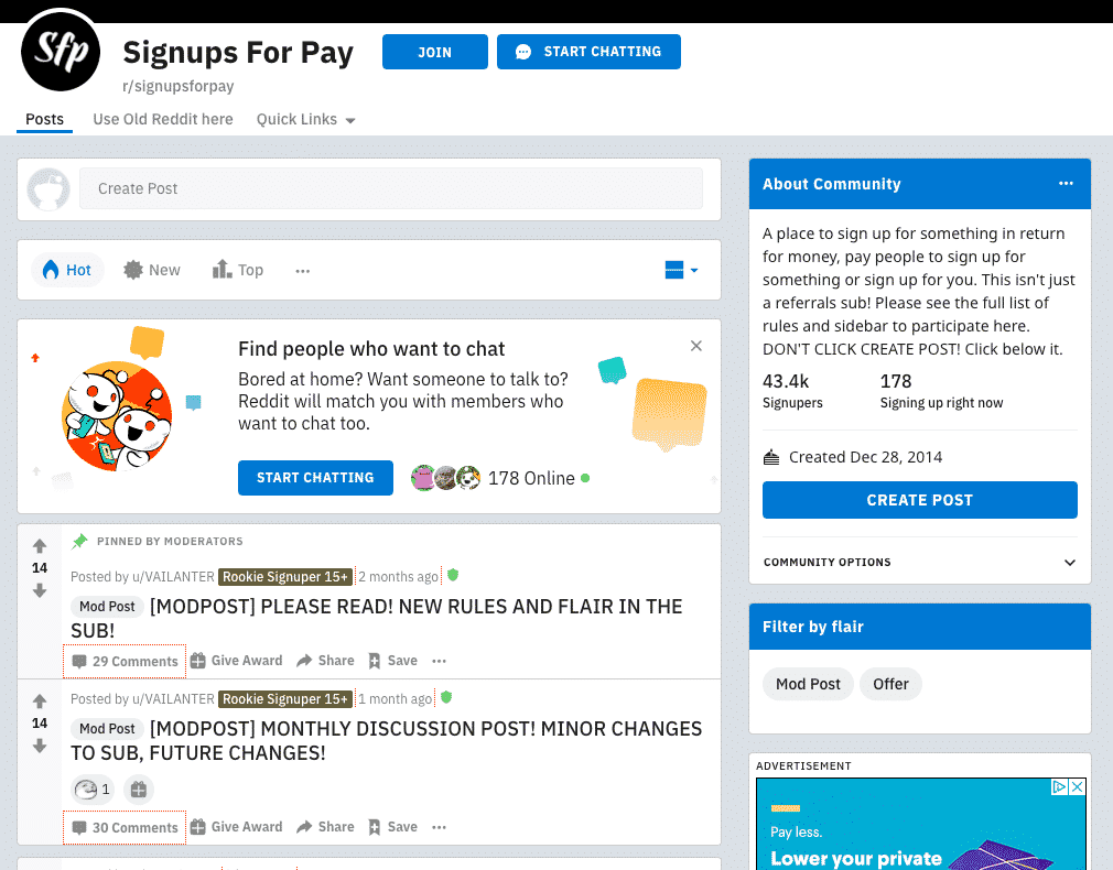 signups for pay reddit