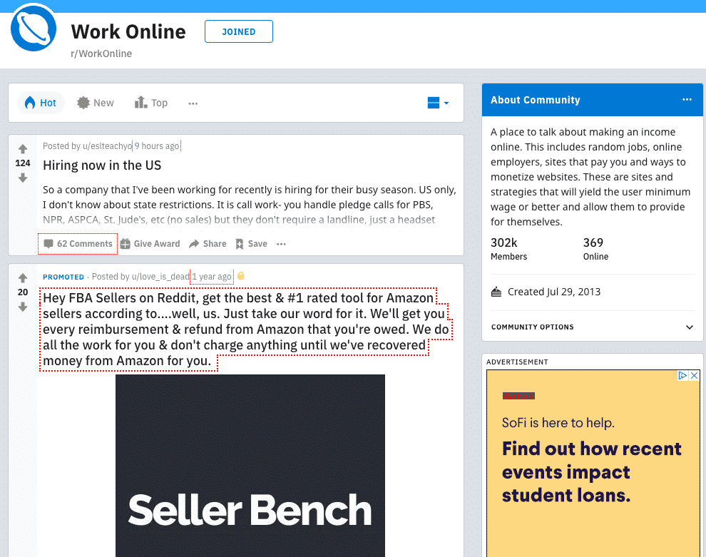 work online reddit