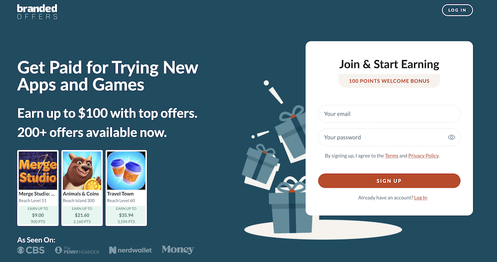 branded homepage